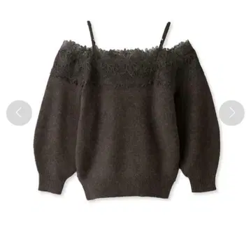 [택 포함 새상품] SNIDEL 레이스 트리밍 니트 풀오버