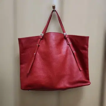 Beaure Second 빨간색 가죽 토트백