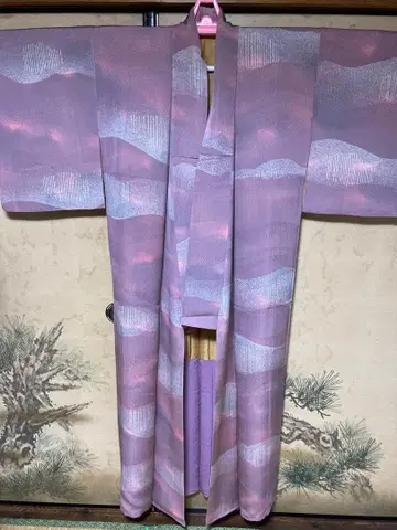 호몬기? 연보라색 파도 무늬 린스 유젠?