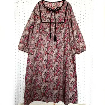 유나이티드 애로우즈 리버티 원피스 보트 패턴 일본제 타나론