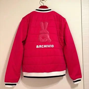 아르치비오 발수 보온 충전솜 지퍼 블루종 36 핑크 점퍼