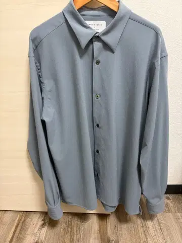 UNITED TOKYO 블루 그레이 긴팔 셔츠 사이즈 1