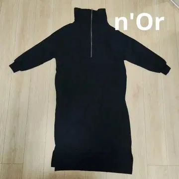 누아르 트레이닝복 원피스 롱 기장 ( F ) 블랙 집업 캐주얼