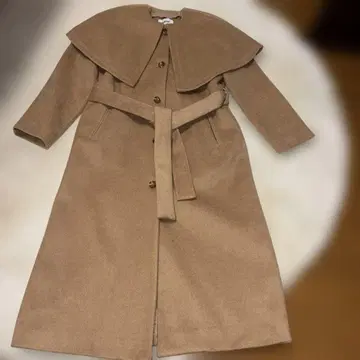 epine 베이지 큰 옷깃 롱 코트