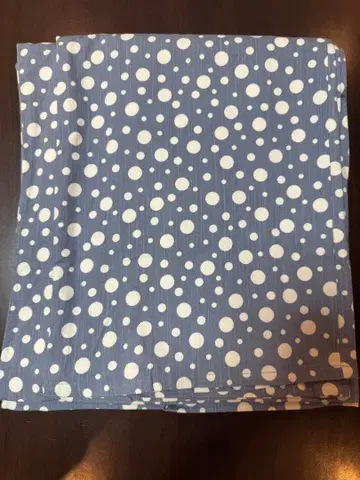 물방울 패턴 코몬 파랑과 화이트 워셔블 기모노