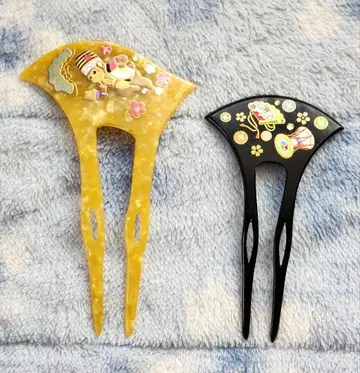 헤어콤 2세트 [ 원숭이 삼반소 북과 춤추는 부채 ]