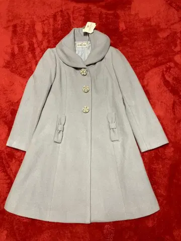 갤러리 비스콘티 코트 울 리본 비쥬 포함