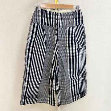 뷔르데사봉 와이드 팬츠 체크 아틀리에 드 사봉 피그 이키