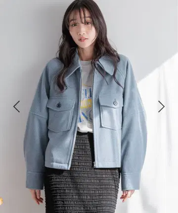 더블 페이스 숏 블루종