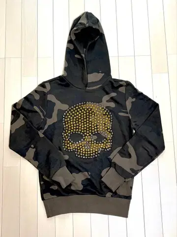 미사용에 가깝습니다 HYDROGEN 스터드 해골 후드티
