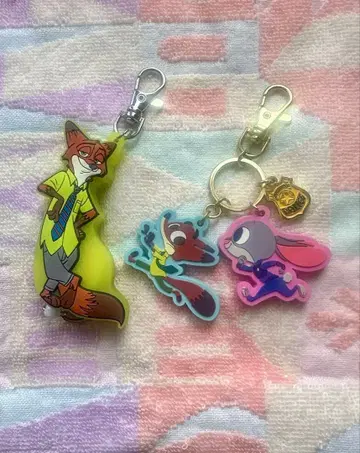 주토피아 닉 키링