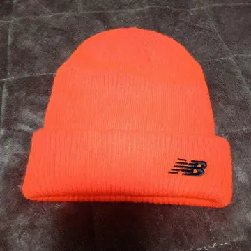 뉴발란스 니트 모자 비니 오렌지