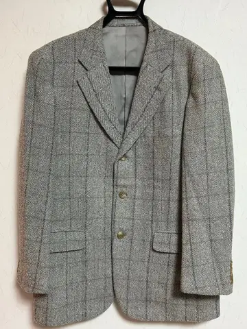 그레이 트위드 테일러드 자켓