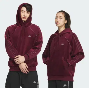 아디다스 루즈핏 벨로아 풀오버 후드티 셋업