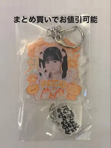 2 iON! 하나마루 페코 C상 실사 2연 아크링 키링 가라폰