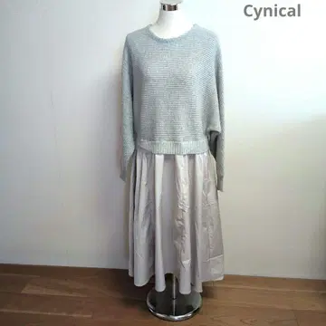 Cynical 시니컬 이소재 도킹 원피스 롱니트 원피스