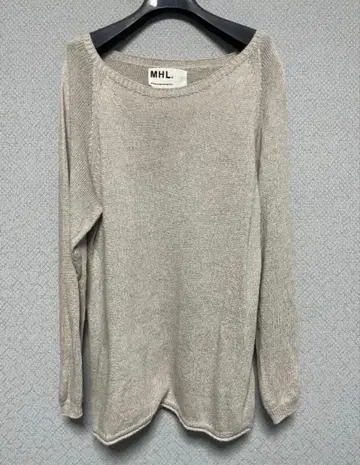 MHL 린넨 썸머 니트 베이지 리브