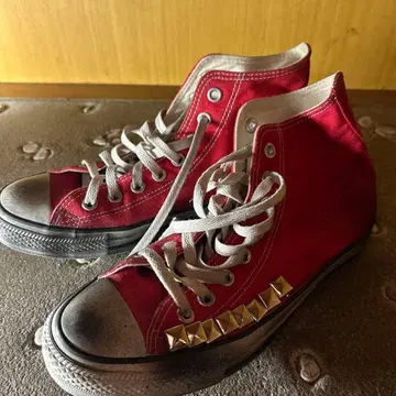 CONVERSE ALL STAR 레드 하이컷 스니커즈