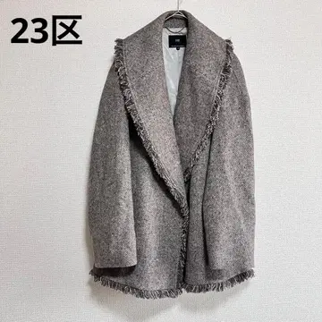 컨디션 최상 23구 MOESSMER 헤링본 트위드 코트 울 38