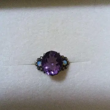 록잔 자수정 반지