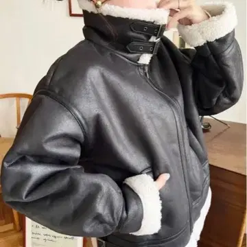 무스탕 플라이트 자켓 블루종