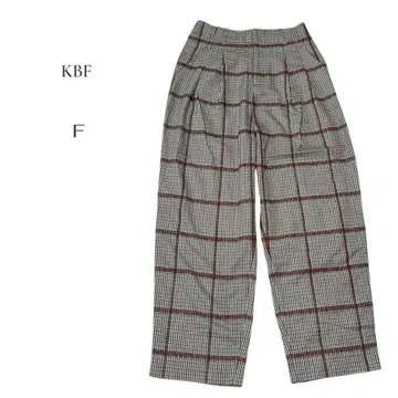 [KBF] KBF 체크 무늬 와이드 팬츠 F 어반 리서치