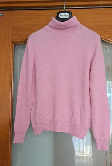 타카시마야 핑크 캐시미어 터틀넥 스웨터 S 타카시마야