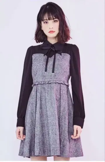 EATME 원피스 체크 무늬