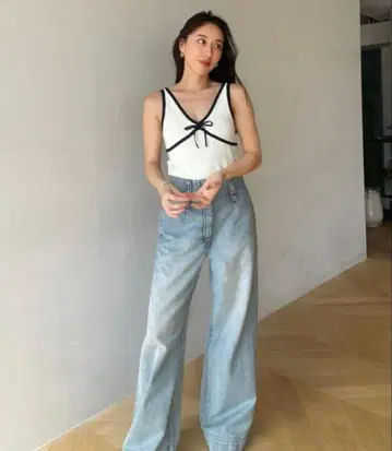 시루무린 미니 스캘럽 니트 탱크