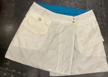 화이트 블루 충전솜 랩스커트 여성용 NIKE 골프