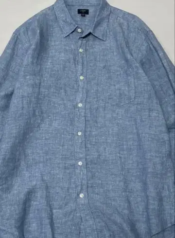 J.CREW 린넨 100% 셔츠 멜란지 샴브레이