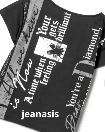 JEANASIS 반팔 티셔츠 그레이 스카이블루