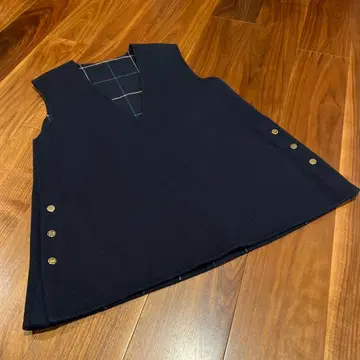 UNITED ARROWS 울 V넥 베스트 베스트 리버서블