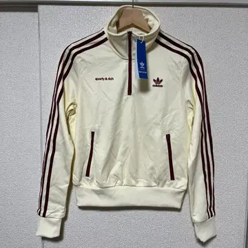 새상품 ADIDAS sporty&rich 하프 지퍼 저지 XS