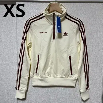 새상품 ADIDAS sporty&rich 하프 지퍼 저지 XS