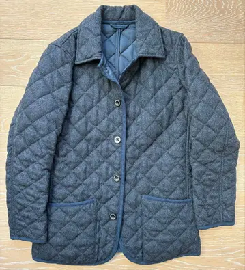 BEAMS 퀼팅 코트 네이비 M