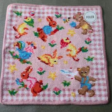 [ 한정판 ] 페이러 손수건 JAL 콜라보 테디메이트 핑크