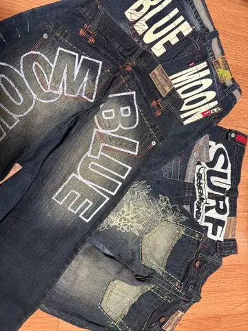 BLUE MOON BLUE SURF 데님 팬츠 청바지 4개 세트