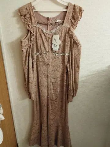 Ank Rouge 레이스 롱 원피스 핑크 미사용 새상품 M