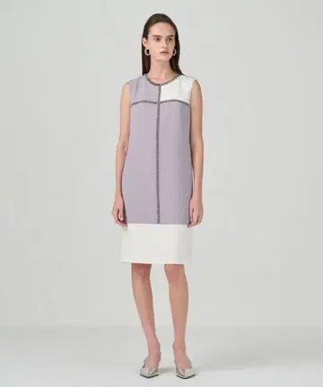 GRACE CONTINENTAL 그레이스 콘티넨탈 비쥬 바이 컬러 드레스