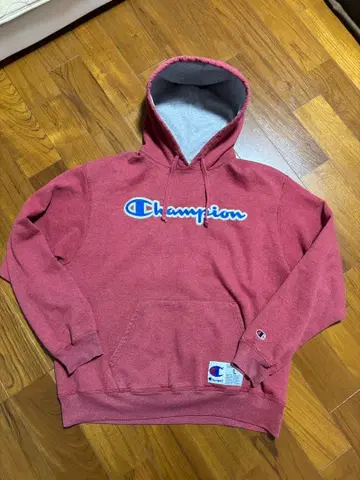 챔피온 빨간색 후드 부착 후드티 XL 사이즈 챔피온