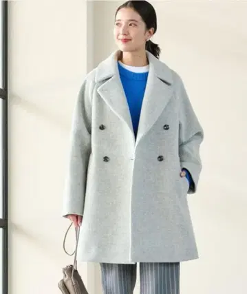 그린 레이블 릴랙싱 더블 테일러드 코트