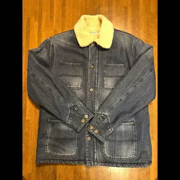 보아 카라 부착 블루 데님 자켓