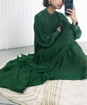 [ ameri] 롱 원피스 긴팔