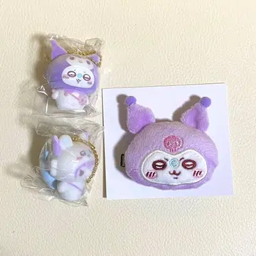 치이카와 산리오 시크릿 플로키 헤어 클립 모몽가 쿠로미