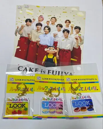 후지야 LOOK 아크릴 참 3개 Snow Man 플라이어 2장