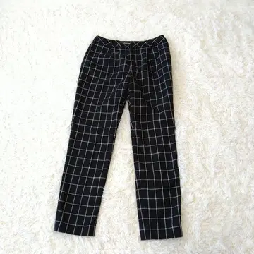 OPAQUE.CLIP 체크 무늬 팬츠 M 블랙 화이트