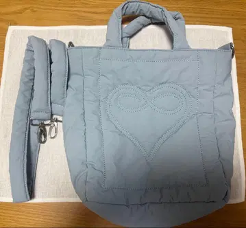 idem 하트 모티브 퀼팅 백