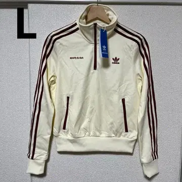 새상품 ADIDAS sporty&rich 하프 지퍼 저지 L
