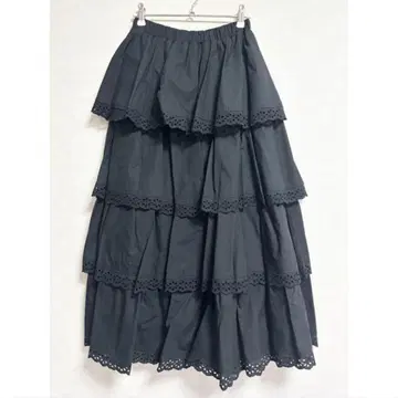 CandyStripper 레이스 캉캉 스커트 블랙 새상품급